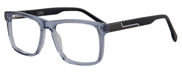 Safari Men Afro Motif Eyeglasses: Olumide - Transparent Navy Blue - SpecSMART Eye Clinic (Diagonal View)